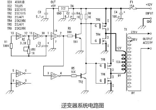 場效應管逆變器電路圖