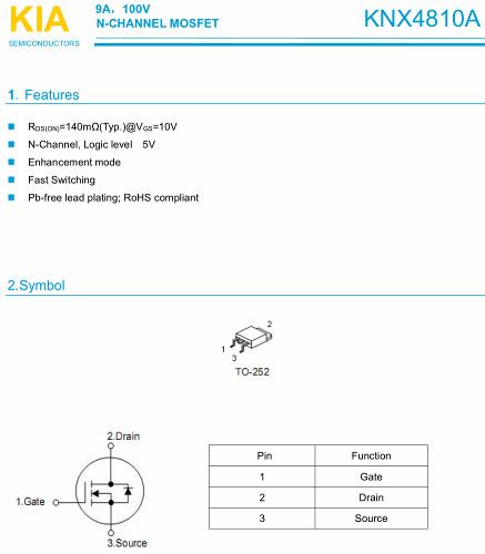 MOS管,4810,9A/100V