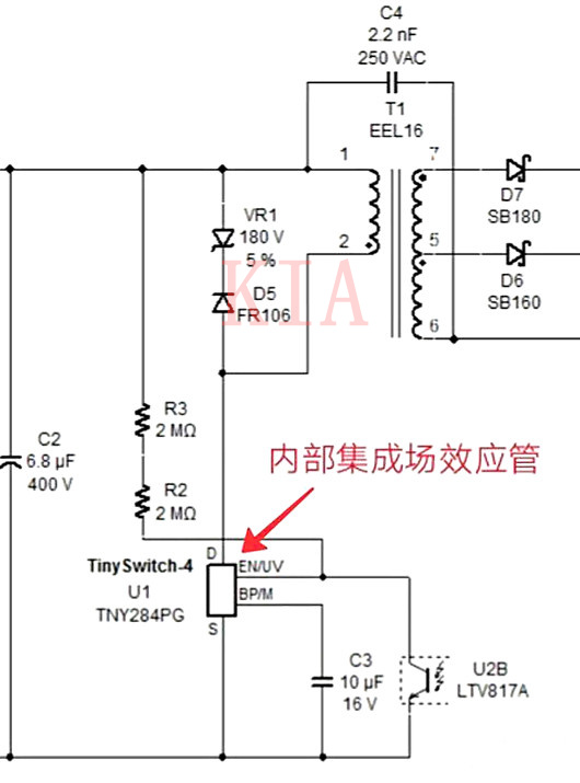 開關(guān)電源中場(chǎng)效應(yīng)管的作用圖解-KIA MOS管