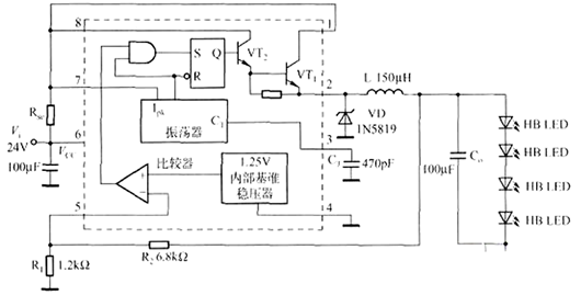 12V LED恒流源驅動電路