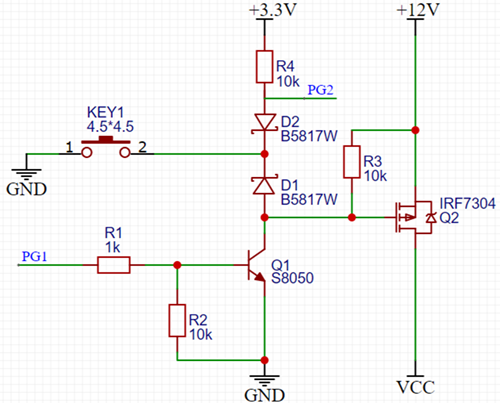 【電路收藏】一鍵開關機電路分享-KIA MOS管