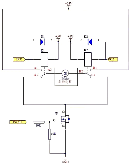 MOS管驅(qū)動(dòng)電機(jī),電路