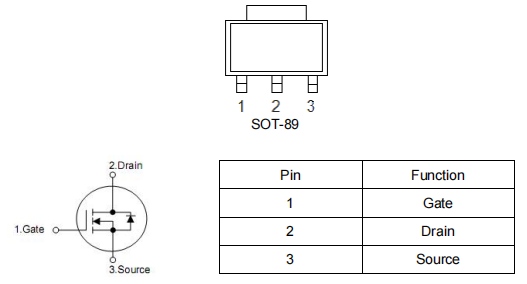 7a100v mos,SOT-89,5610場(chǎng)效應(yīng)管,?KNS5610A參數(shù)資料-KIA MOS管