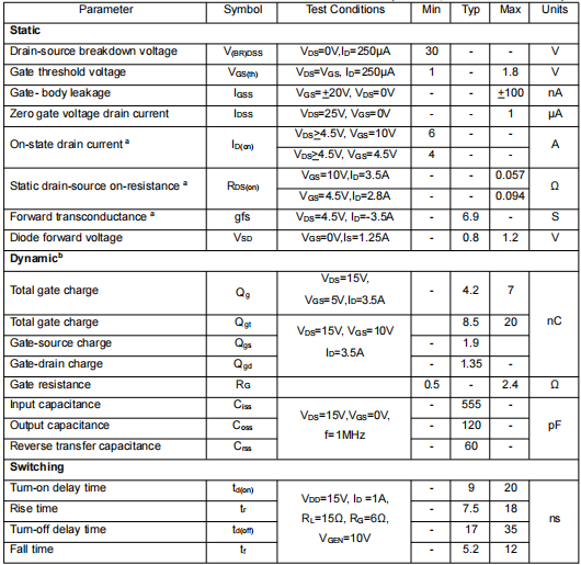 3.5a30v,2306場(chǎng)效應(yīng)管