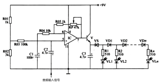 led電平指示電路